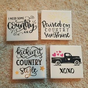 Country coasters set